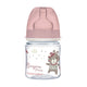 Canpol Babies EasyStart butelka szeroka antykolkowa Bonjour Paris Różowa 120ml