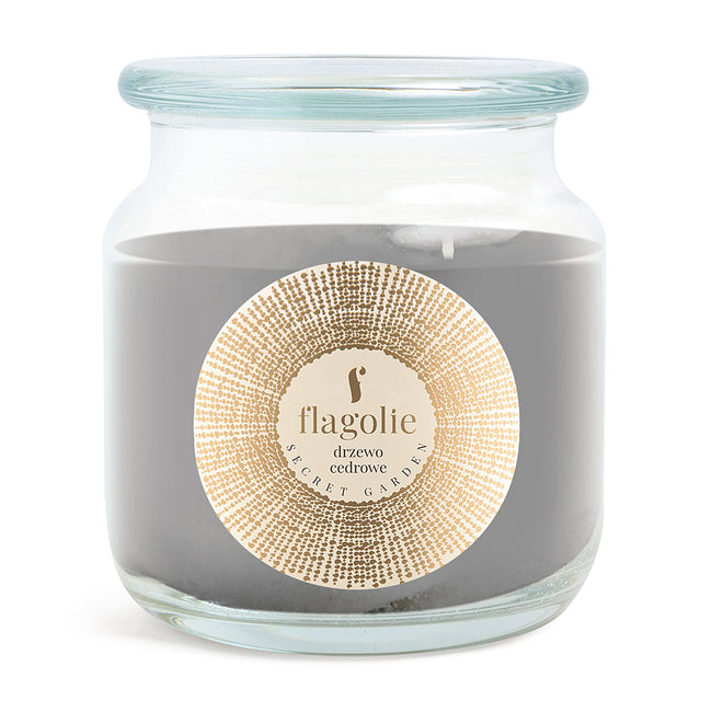 Flagolie Secret Garden świeca zapachowa Drzewo Cedrowe 400g