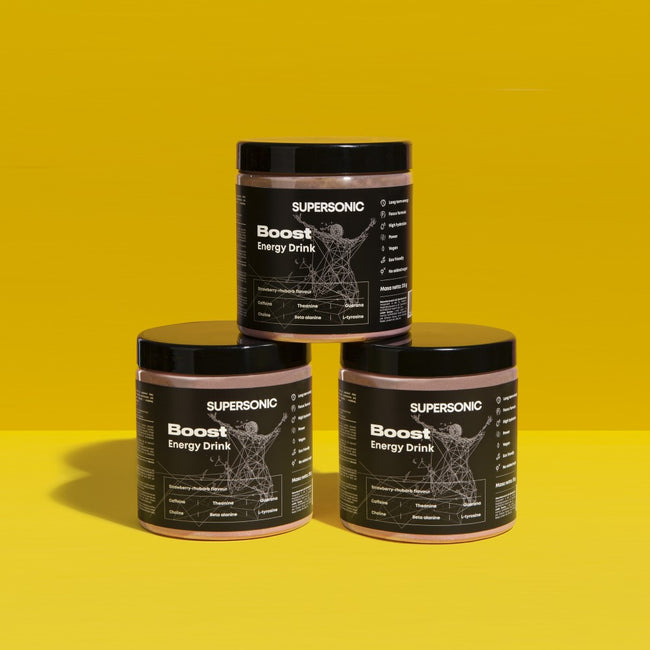 Supersonic Boost Energy Drink Truskawka-Rabarbar 215g