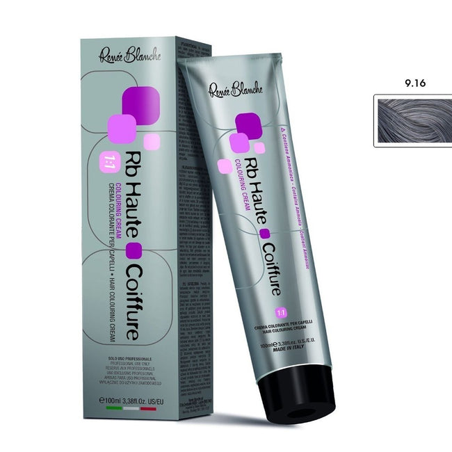 Renee Blanche Haute Coiffure farba do włosów 9.16 Bardzo Jasny Blond Jasnoszary 100ml