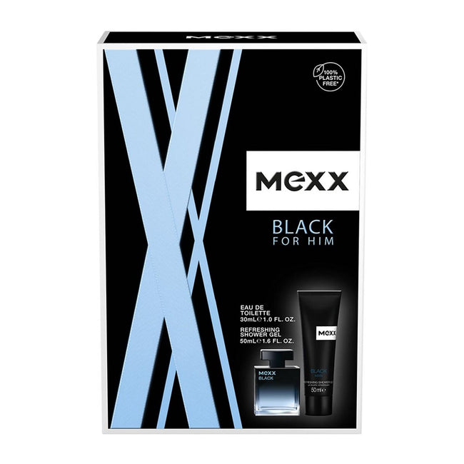 Mexx Black Man zestaw woda toaletowa spray 30ml + żel pod prysznic 50ml