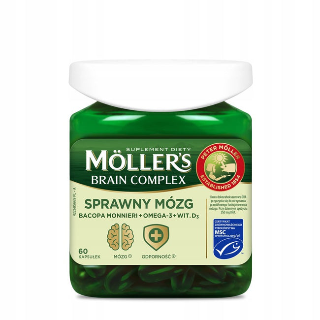 Möller's Brain Complex sprawny mózg suplement diety 60 kapsułek