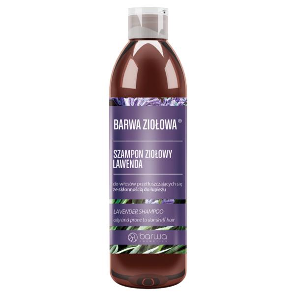 Barwa Ziołowa szampon ziołowy do włosów przetłuszczających się ze skłonnością do łupieżu Lawenda 250ml