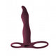 Lola Games Strap-On Pure Passion Flirtini wibrator z podwójną penetracją Wine Red