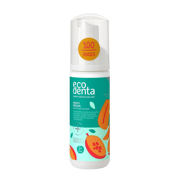 Ecodenta Minty Melon Mouthfoam For Kids pianka do płukania jamy ustnej dla dzieci od trzeciego roku życia Miętowy Melon 150ml