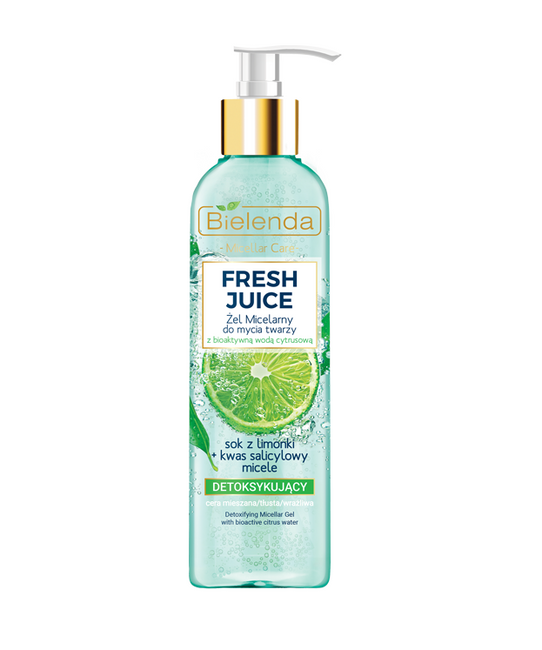 Bielenda Fresh Juice żel micelarny detoksykujący z wodą cytrusową Limonka 190g