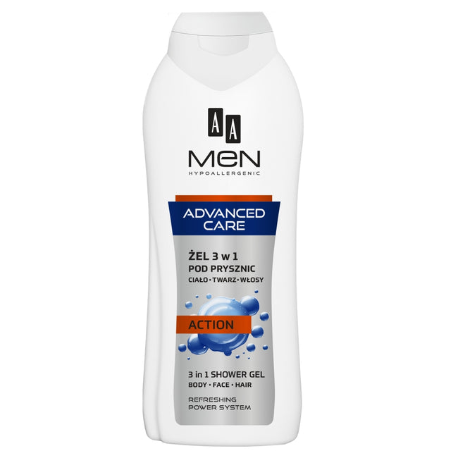 AA Men Advanced Care żel pod prysznic 3w1 Action 400ml