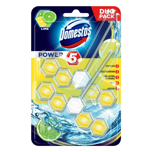 Domestos Power 5 kostka toaletowa Lime 2x55g