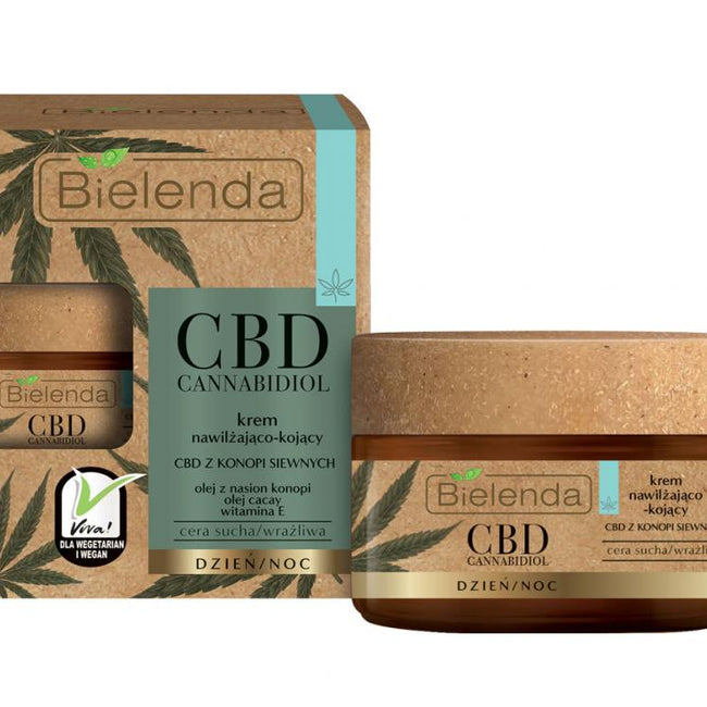 Bielenda CBD Cannabidiol krem do twarzy nawilżająco-kojący na dzień i na noc 50ml