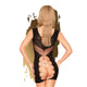 Penthouse Flame On The Rock Mini Dress bezszwowa sukienka z krzyżowymi detalami Black XL