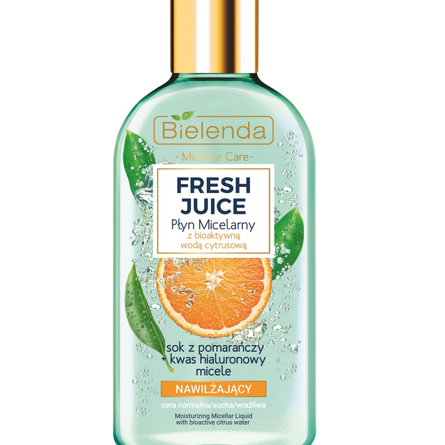 Bielenda Fresh Juice płyn micelarny nawilżający z wodą cytrusową Pomarańcza 100ml