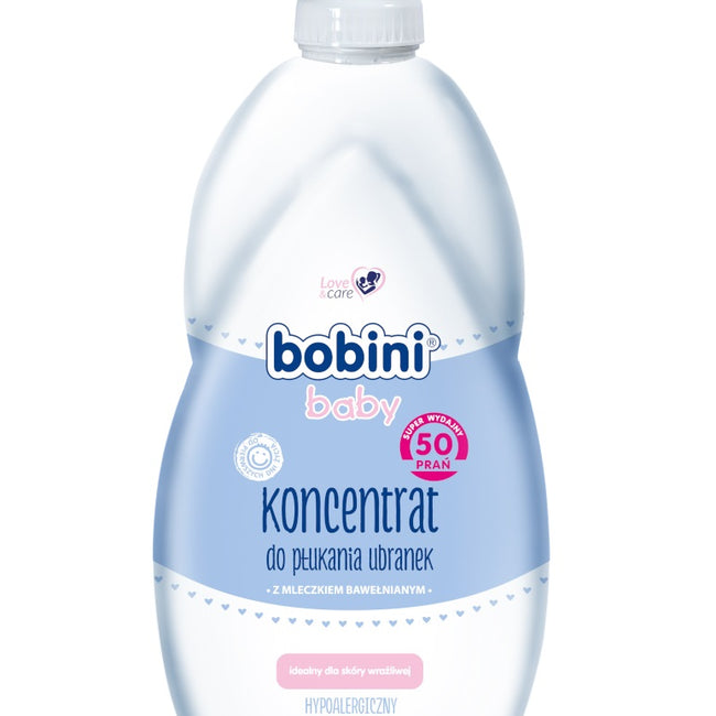 Bobini Bobini Baby koncentrat do płukania ubranek niemowlęcych i dziecięcych z mleczkiem bawełnianym Hypoalergiczny 2l