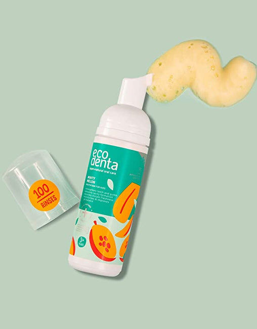 Ecodenta Minty Melon Mouthfoam For Kids pianka do płukania jamy ustnej dla dzieci od trzeciego roku życia Miętowy Melon 150ml